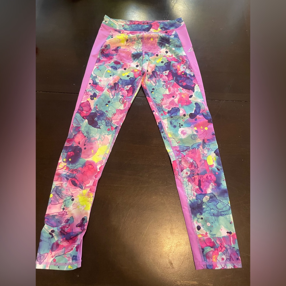 Adidas Pink and Multicolor Leggings
